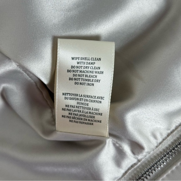 BLANKNYC Faux Leather Moto Jacket in Ivory Beige - Size M - Picture 12 of 13